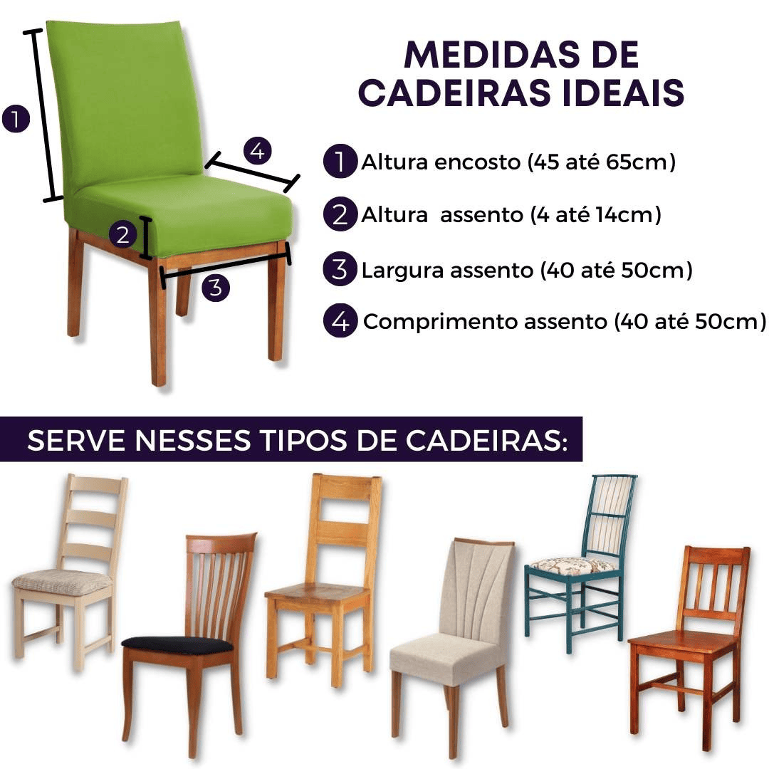 Kit Capa de Cadeira Verde - Homenko