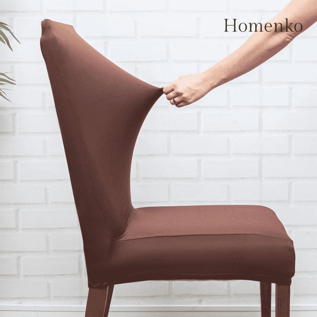 Kit Capa de Cadeira Marrom - Homenko