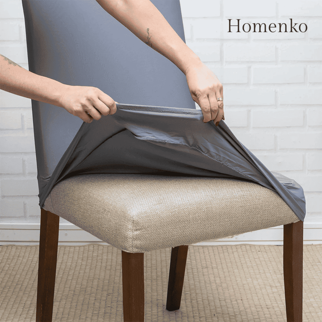 Kit Capa de Cadeira Cinza - Homenko