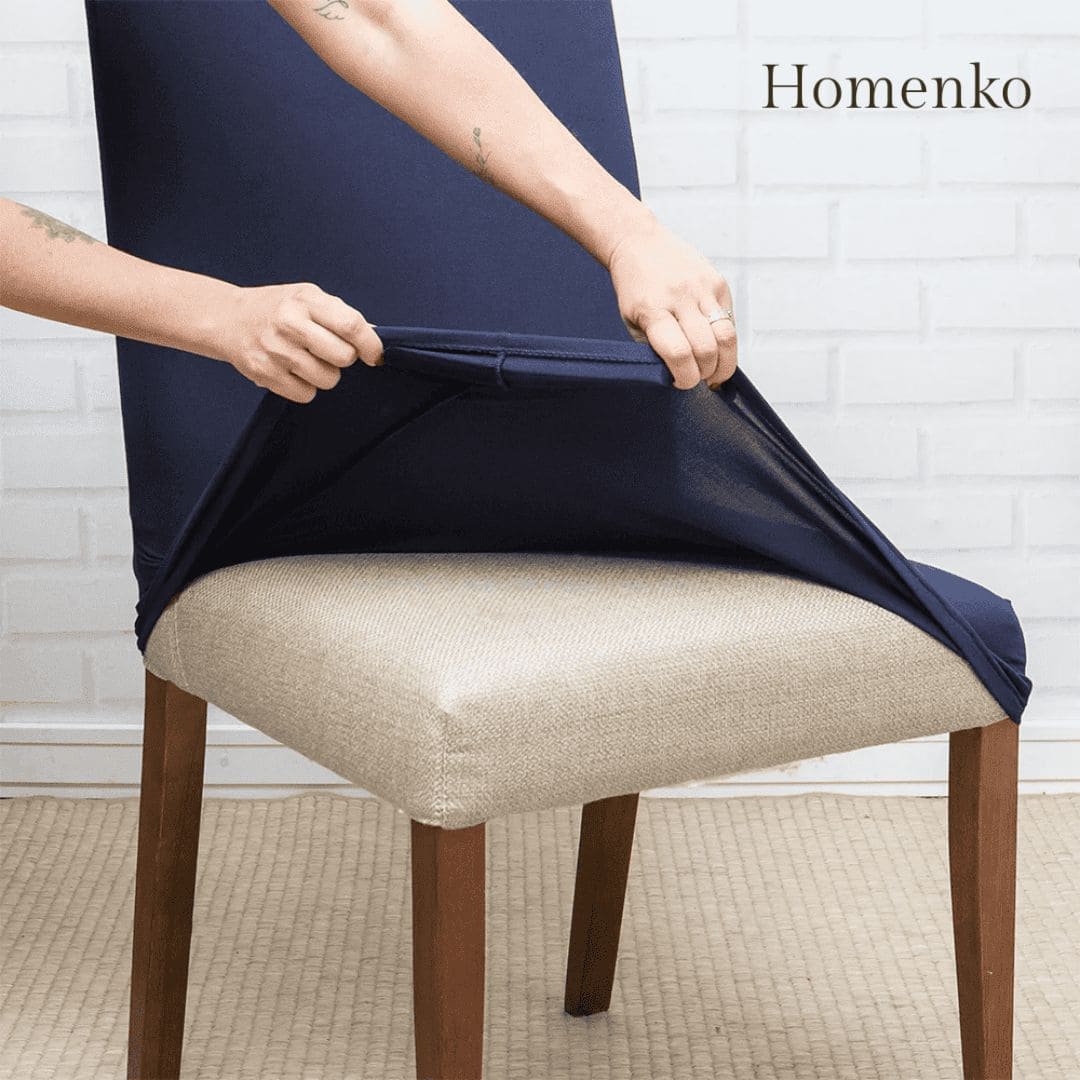 Kit Capa de Cadeira Azul Marinho - Homenko