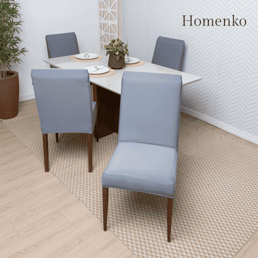 Kit Capa de Cadeira Cinza - Homenko