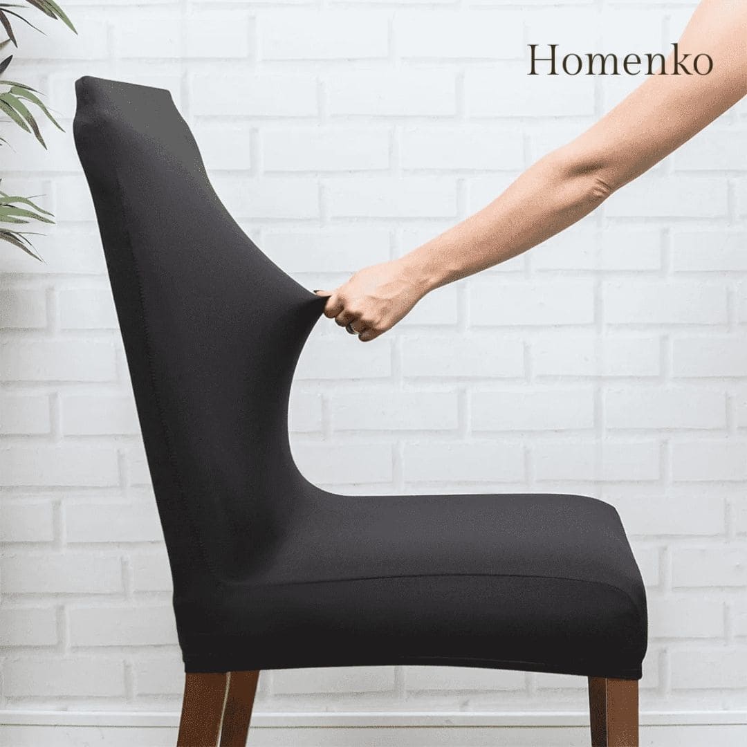 Kit Capa de Cadeira Preta - Homenko