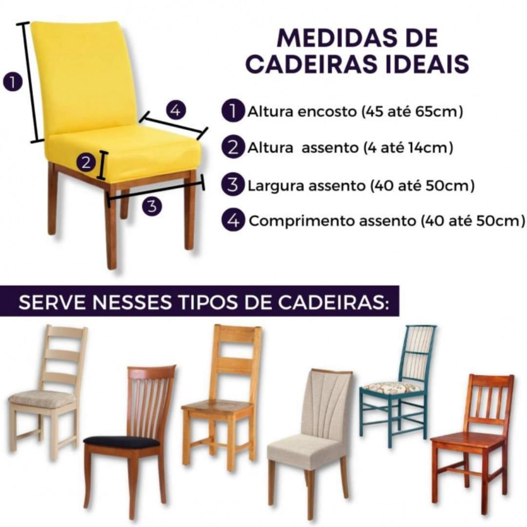 Kit Capa de Cadeira Amarela - Homenko