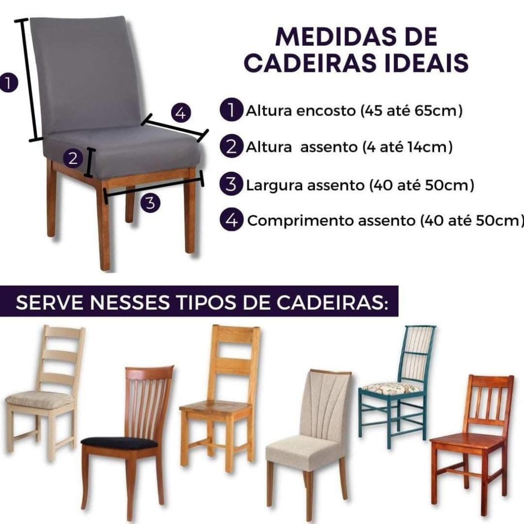 Kit Capa de Cadeira Estampada Flor do Deserto - Homenko