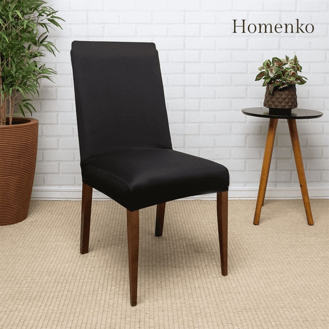Kit Capa de Cadeira Preta - Homenko