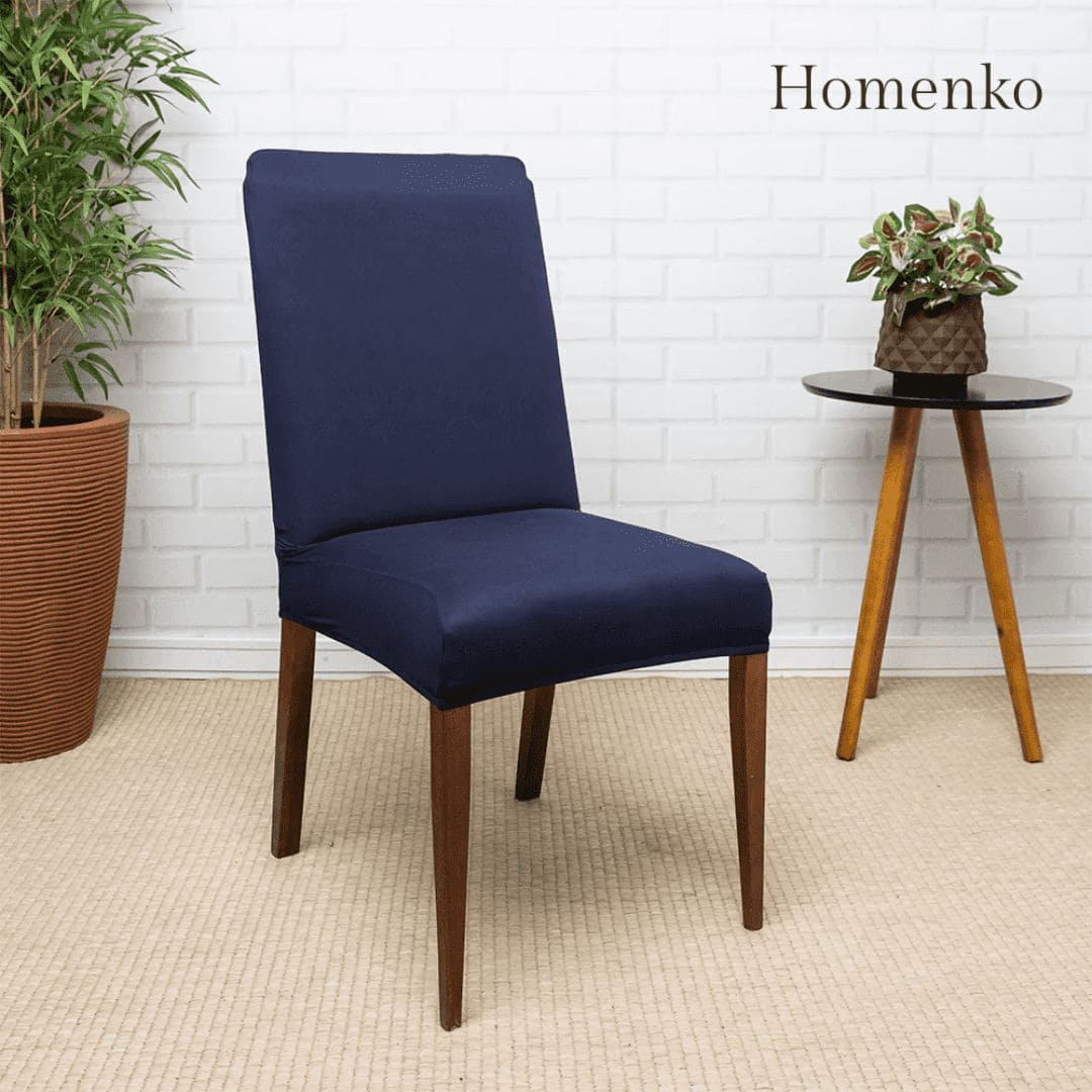 Kit Capa de Cadeira Azul Marinho - Homenko