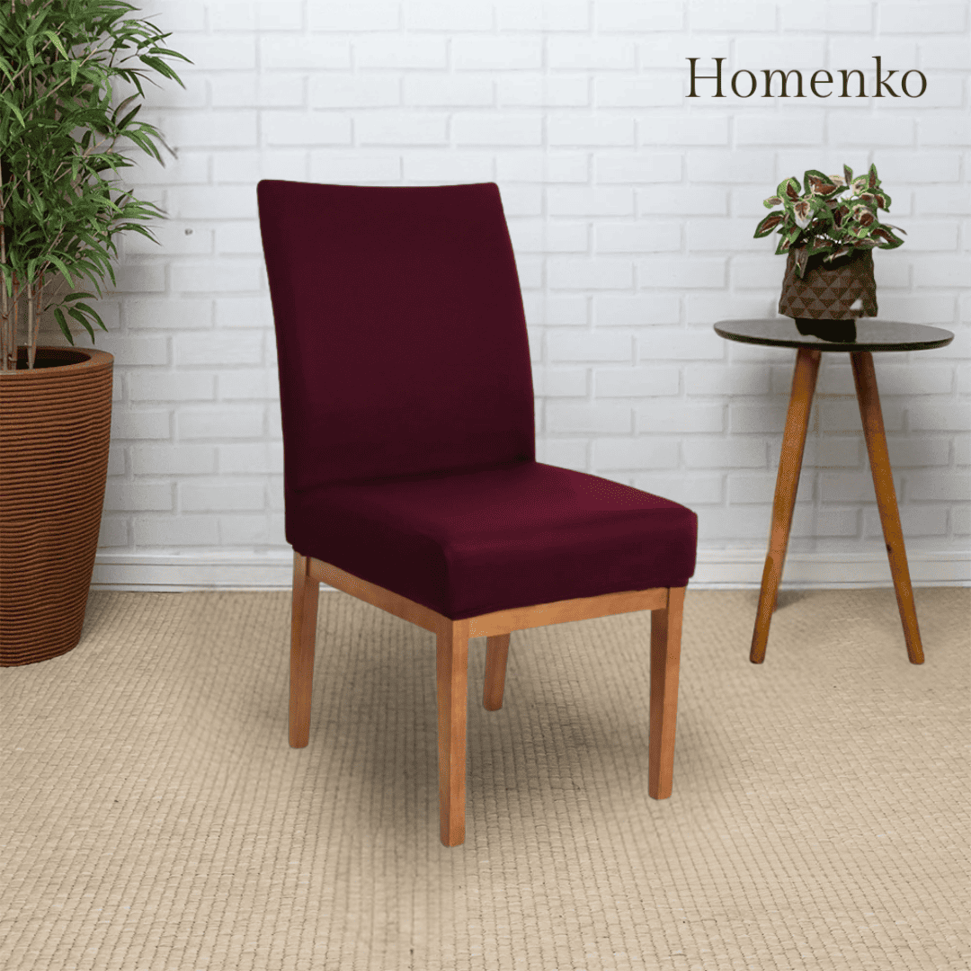 Kit Capa de Cadeira Vinho - Homenko