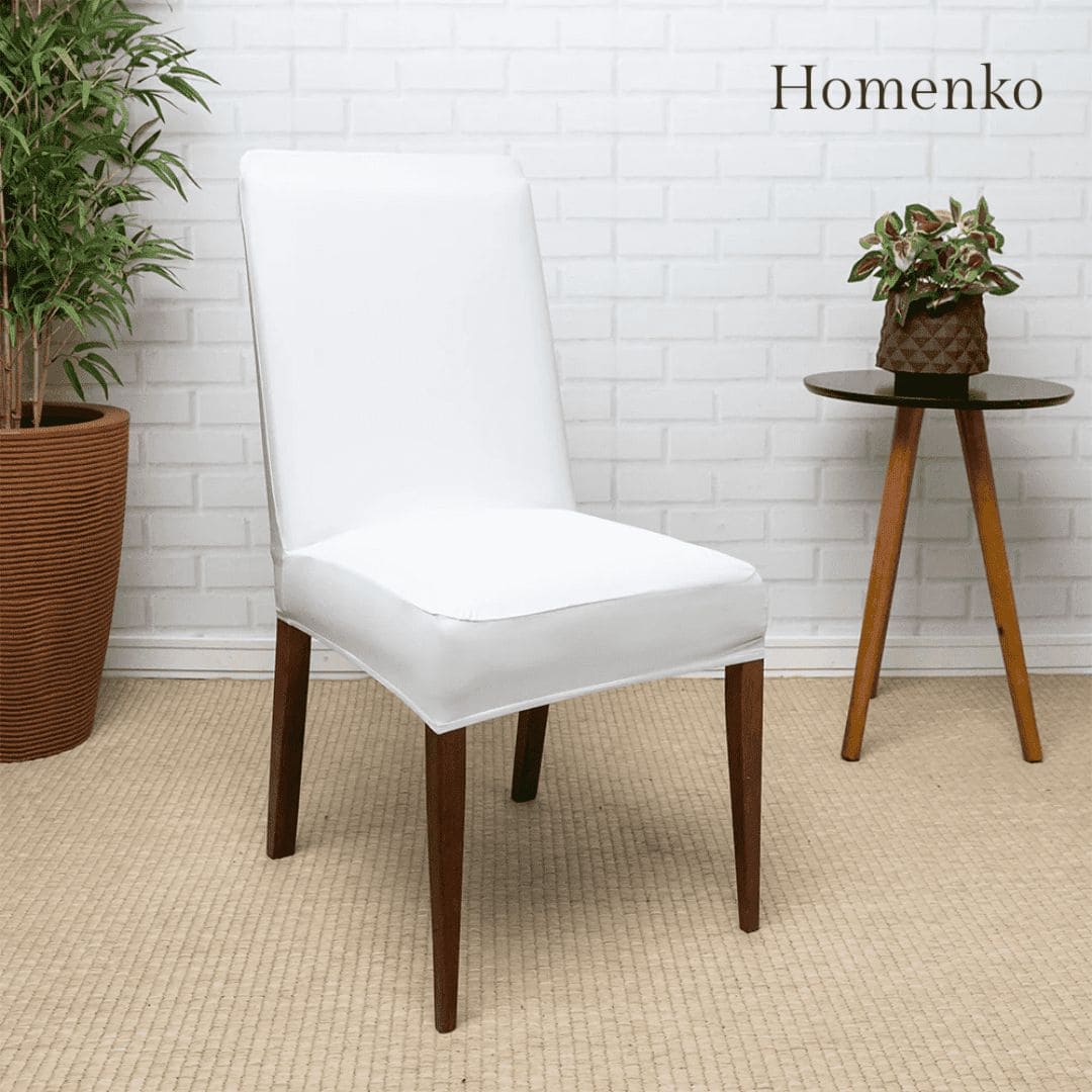 Kit Capa de Cadeira Branca - Homenko