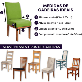 Kit Capa de Cadeira Verde - Homenko