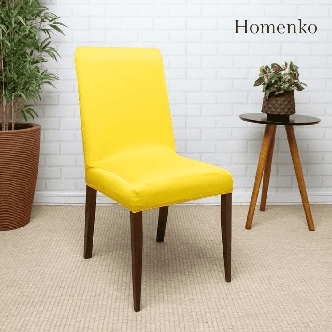 Kit Capa de Cadeira Amarela - Homenko