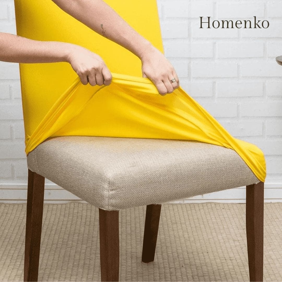 Kit Capa de Cadeira Amarela - Homenko