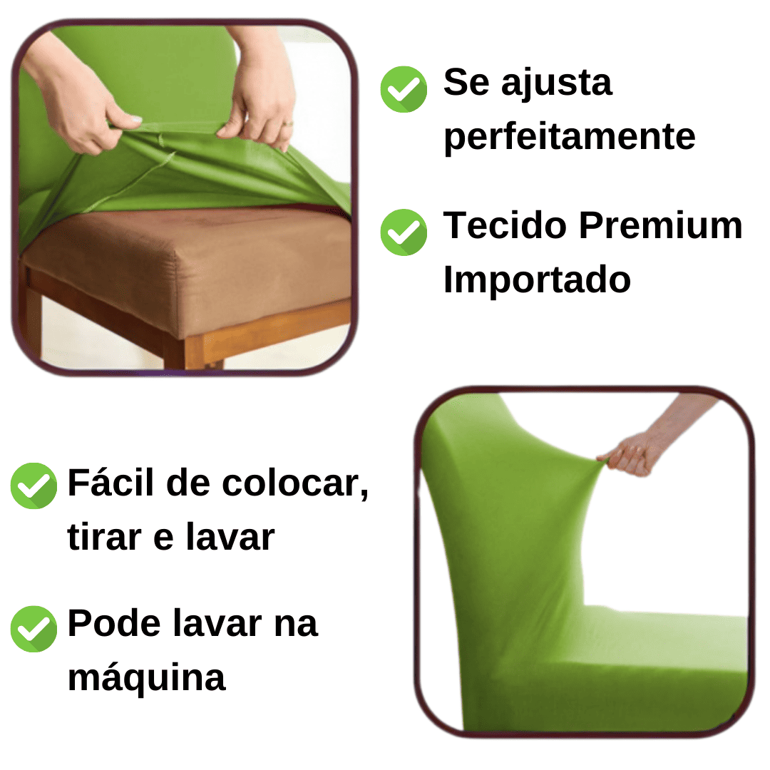 Kit Capa de Cadeira Verde - Homenko