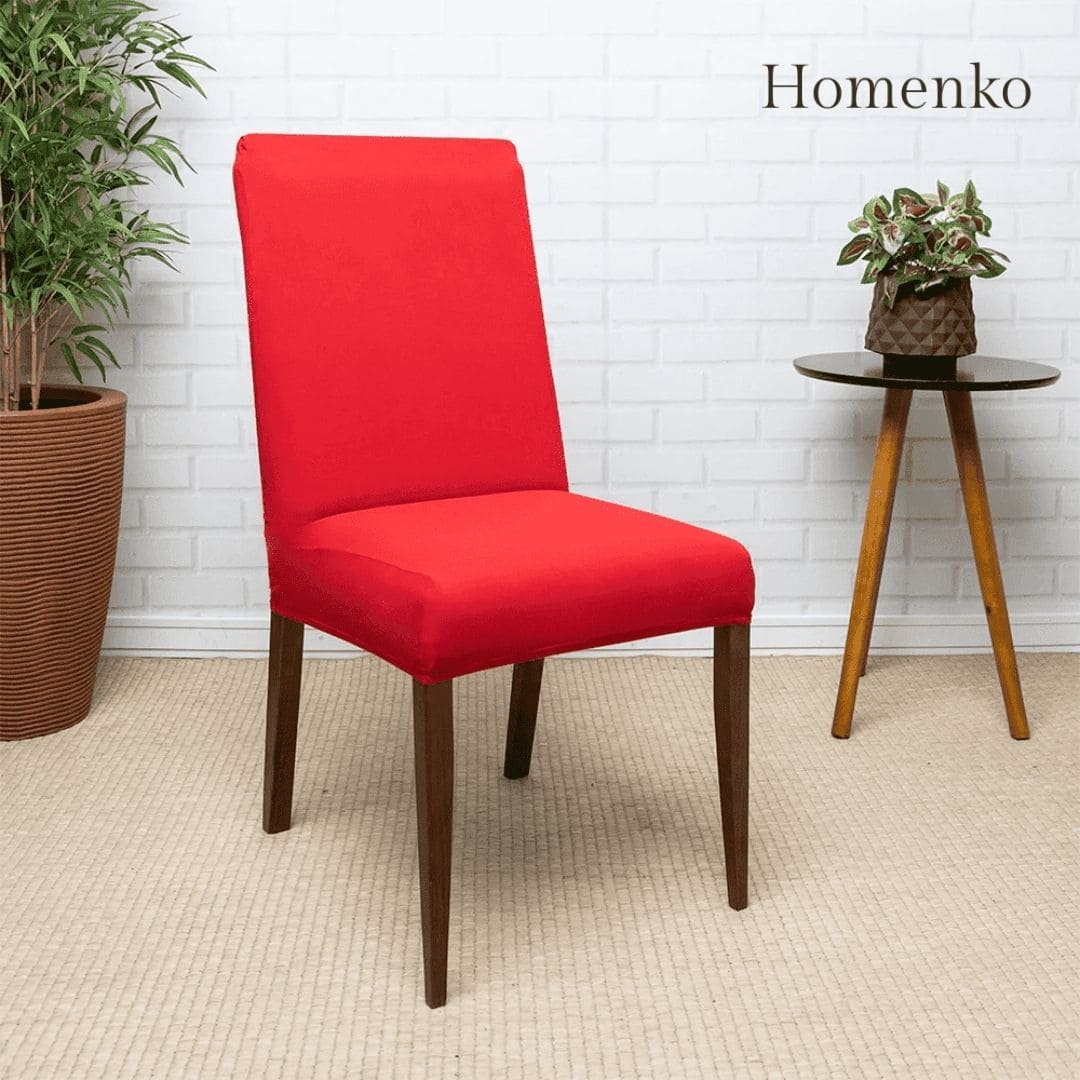Kit Capa de Cadeira Vermelha - Homenko