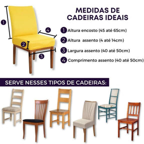 Kit Capa de Cadeira Amarela - Homenko