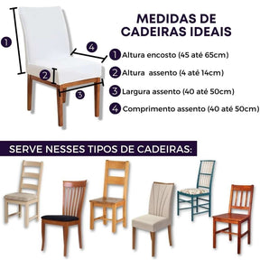 Kit Capa de Cadeira Branca - Homenko